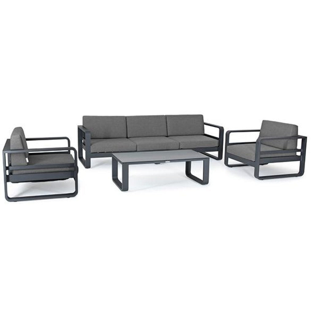 Reno Loungeset Charcoal Mat I Jati & Kebon - Jarderi