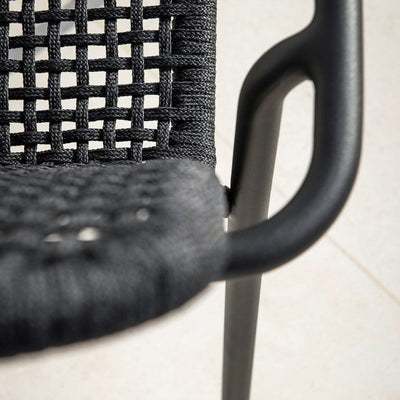 Chaise empilable en corde Durham charbon 