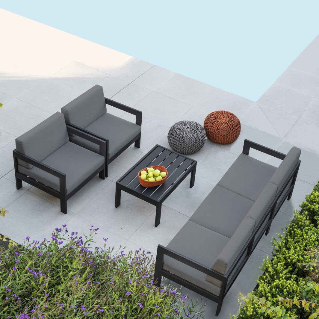 Vigo Loungeset black mat - Jarderi